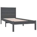 vidaXL Posteľný rám, sivý drevený masív 75x190 cm malé jednolôžko
