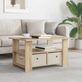 vidaXL Konferenčný stolík Sonoma dub 77 x 55 x 42 cm Kompozitné drevo