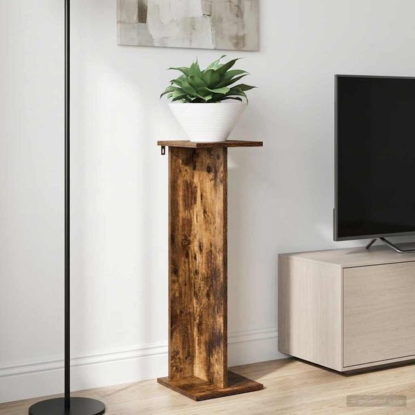 vidaXL Stojan na rastliny 2 pcs Údený Dub 25 x 25,5 x 80,5 cm