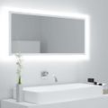 vidaXL Kúpeľňové LED zrkadlo biele 100x8,5x37 cm akryl