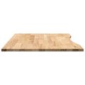 vidaXL Doska stolíka neošetrená 100x80x2,5 cm dubový masív obdĺžnikový