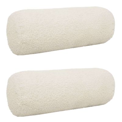 vidaXL Poťah na podložku 2 pcs HEERLEN Krémová Ø 15 x 40 cm Bouclé
