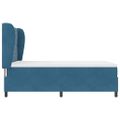 vidaXL Posteľ s pružinovým rámom Tmavomodrá 200 x 140 cm Zamat