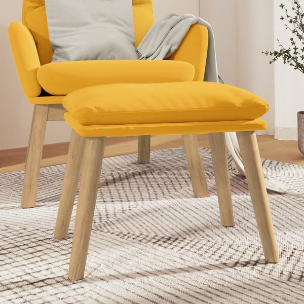 vidaXL Podnožka horčicovo žltá 45x29,5x35 cm zamatová