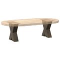 vidaXL Nohy konferenčného stolíka v tvare X, 2 ks, prírodná oceľ, 40 x (30-31) cm, oceľ