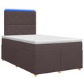 vidaXL Posteľ boxspring s matracom Tmavohnedá 120 x 200 cm Látka