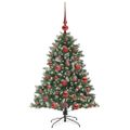 vidaXL Umelý vianočný stromček Zelená 120 cm PVC, plast a oceľ