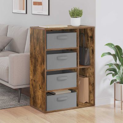 vidaXL Servírovacia skriňa so zásuvkou Dymová dub 60 x 33,5 x 84 cm