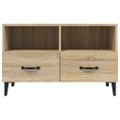 vidaXL TV skrinka dub sonoma 80x36x50 cm spracované drevo
