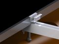 Úchyt stredový univerzálny U-24, L50 mm strieborný pre FV panel