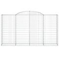 vidaXL Oblúkové gabiónové koše 12ks 300x50x160/180cm pozink. železo