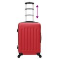 vidaXL Kufor so zámkom 3 ks Červená 50 x 31 x 78 cm ABS plast