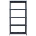 vidaXL Regál s úložnými poličkami čierny 90x40x180 cm plastový 260 kg