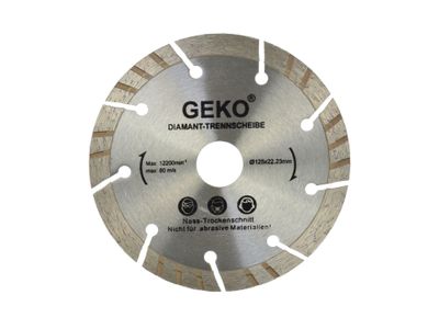 Kotouč diamantový řezný turbo-segmentový, 125x10x22mm GEKO