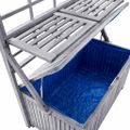 vidaXL Úložný box s mriežkou sivý 99x55x160 cm akáciový masív