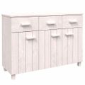 vidaXL Komoda HAMAR, biela 113x40x80 cm, borovicový masív