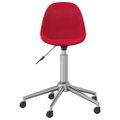 3086070 vidaXL Swivel Dining Chairs 6 pcs Wine Red Fabric (3x333473)