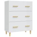 vidaXL Komoda lesklá biela 70x34x90 cm spracované drevo