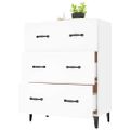 vidaXL Komoda biela 69,5x34x90 cm kompozitné drevo