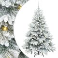 vidaXL Umelý vianočný stromček s 150 LED-i Biela 150 cm PE a PVC