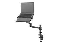 Montážna sada (kĺbové rameno) - plný pohyb - pre notebook (počítač) - oceľ - čierna - veľkosť obrazovky: 11.6"-17.3" - upevniteľné na stôl