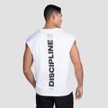 Tielko Discipline White - GymBeam, veľkosť XL, 89.7% cotton 10.3% elastane