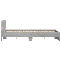 vidaXL Posteľný rám s čelom a LED sivý sonoma 135x190 cm