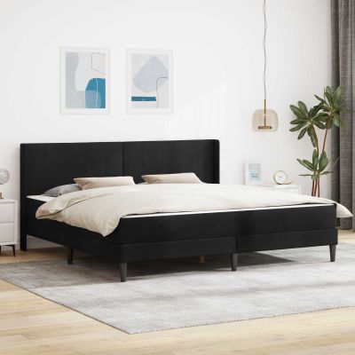 vidaXL Rám postele s matracom Čierny 180 x 200 cm Zamat