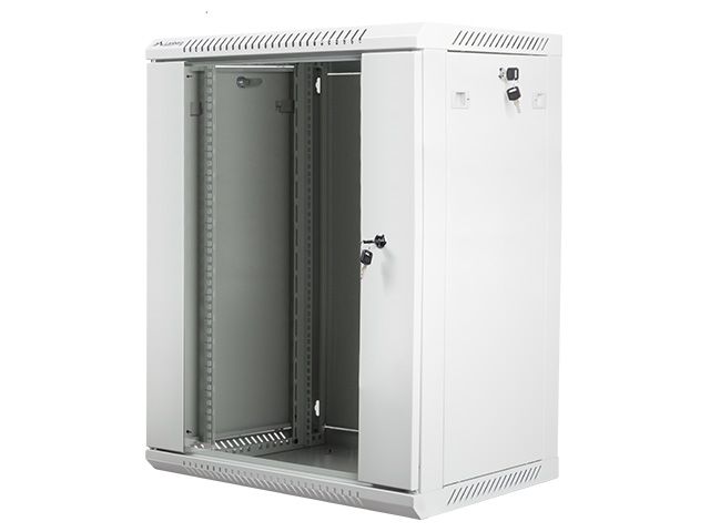 Nástenný rack 19'' 15U 600X450mm sivý flat pack