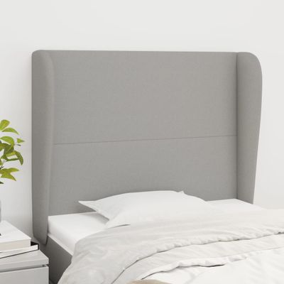 vidaXL Čelo postele so záhybmi bledosivé 83x23x118/128 cm látka