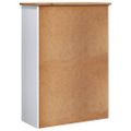 vidaXL Knižnica, biela 80x35x110 cm, borovicový masív Panama Range