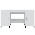 vidaXL Stôl biely 140x50x75 cm spracované drevo