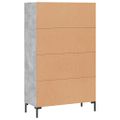 vidaXL Vysoká skrinka betónová sivá 69,5x31x115 cm kompozitné drevo