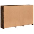 vidaXL Komoda s LED svetlami dymový dub 162x37x100 cm