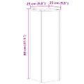 vidaXL Stojany na rastliny 2 ks biele 25x25x80 cm kompozitné drevo