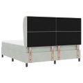 vidaXL Posteľ s pružinovým rámom Svetlosivá 200 x 180 cm Zamat