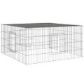 vidaXL Klietka pre králiky 110x110x55 cm pozinkované železo