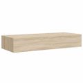 vidaXL Nástenné zásuvkové police 2 ks farba dubu 60x23,5x10 cm MDF