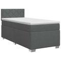 vidaXL Posteľ boxspring s matracom Tmavosivá 100 x 200 cm Látka