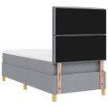 vidaXL Posteľ s pružinovým rámom Svetlosivá 80 x 200 cm látka