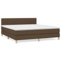 vidaXL Boxspring posteľ s matracom tmavohnedá 160x200 cm látka