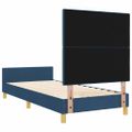 vidaXL Rám postele s čelnou doskou Modrá 80 x 200 cm látka
