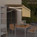 vidaXL Automatická markíza tienidlo&LED&senzor vetra žlto-biela