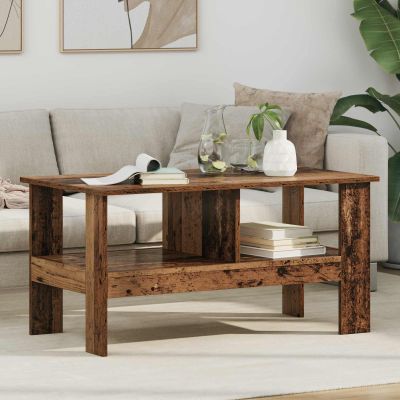 vidaXL Konferenčný stolík Staré drevo 90 x 50 x 45 cm Kompozitné drevo