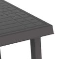 vidaXL Kempingový stôl antracit 79x56x64 cm PP drevený vzhľad