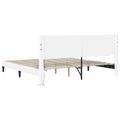 vidaXL Rám postele s LED pásikmi Biela 180 x 200 cm Umelá koža