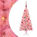 vidaXL Vianočný stromček Ružová 120 cm PVC