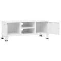 vidaXL Industriálna TV skrinka biela 105x35x42 cm kovová
