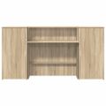 vidaXL Recepčný stôl dub sonoma 200x50x103,5 cm kompozitné drevo