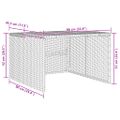 vidaXL Garáž na robotickú kosačku sivá 86x90x52/57 cm polyrattan